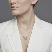 Load image into Gallery viewer, Reed Double Loop Necklace