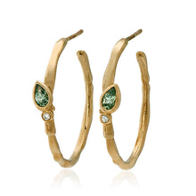 Load image into Gallery viewer, Reed Bud Hoop Earrings