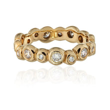 Load image into Gallery viewer, 9ct Yellow Gold and Diamond Pebble Eternity Ring