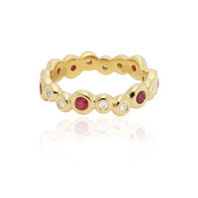 Load image into Gallery viewer, Babbling Brook Ruby Diamond Eternity Ring
