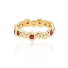 Load image into Gallery viewer, Babbling Brook Ruby Diamond Eternity Ring