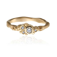 Load image into Gallery viewer, Yellow Gold and Diamond Flint Cluster Ring