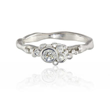 Load image into Gallery viewer, White Gold and Diamond Flint Cluster Ring