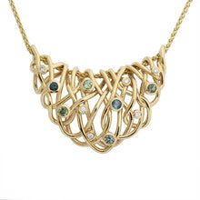 Load image into Gallery viewer, Reed Nest Diamond Sapphire Necklace