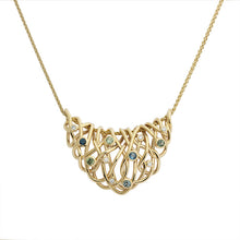 Load image into Gallery viewer, Reed Nest Diamond Sapphire Necklace