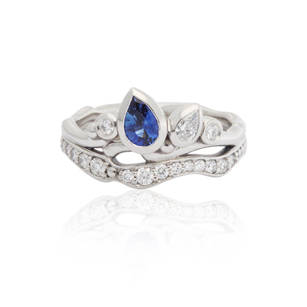 Reed Sapphire and Diamond Crown Ring