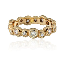 Load image into Gallery viewer, 9ct Yellow Gold and Diamond Pebble Eternity Ring
