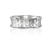Load image into Gallery viewer, White Gold Chunky Wedding Band Ring.
