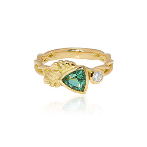 Lost Unique Tourmaline Trillion Ring